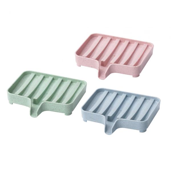 セルフドレンソープディッシュドレンシェルフ耐久性トイレカウンタートップバスタブ用ピンク