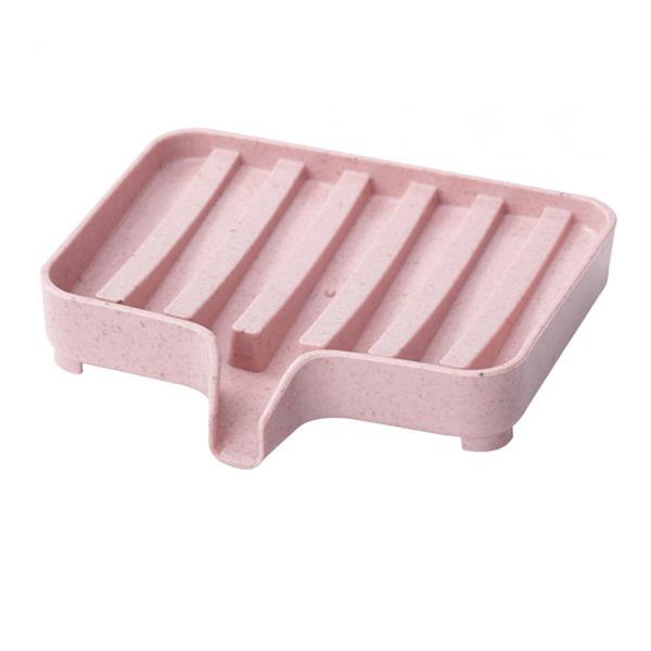 セルフドレンソープディッシュドレンシェルフ耐久性トイレカウンタートップバスタブ用ピンク