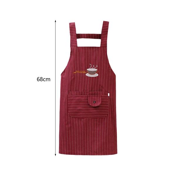 キッチン調理エプロン キッチンよだれかけ ソフト メンズ レディース シェフ レストラン BBQ ダークレッド