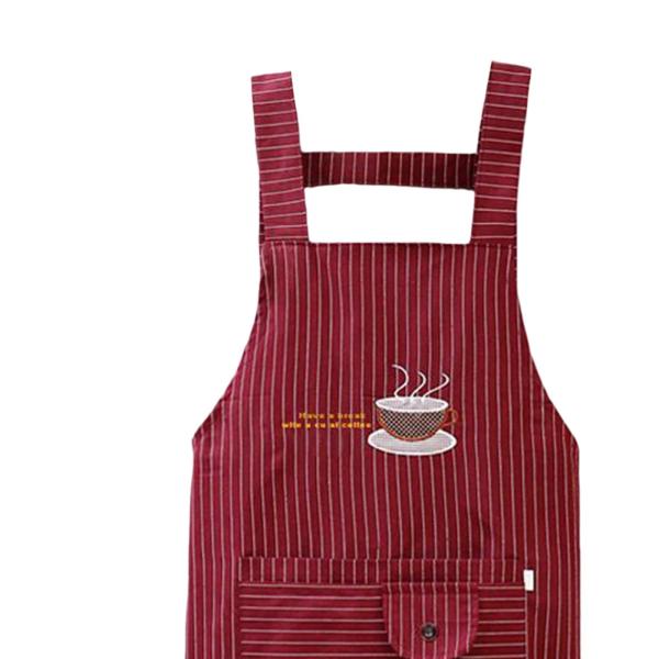 キッチン調理エプロン キッチンよだれかけ ソフト メンズ レディース シェフ レストラン BBQ ダークレッド
