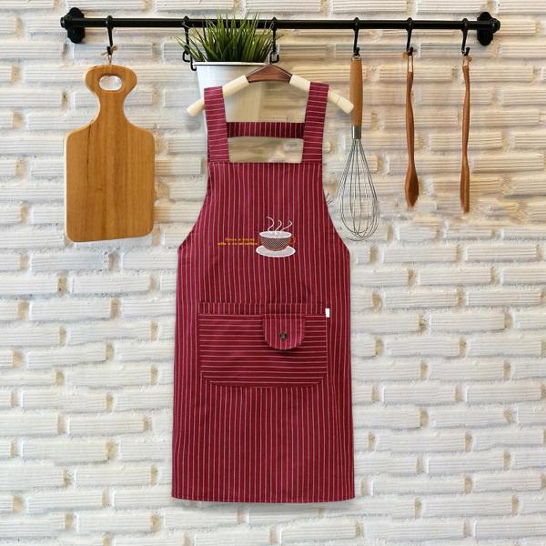 キッチン調理エプロン キッチンよだれかけ ソフト メンズ レディース シェフ レストラン BBQ ダークレッド