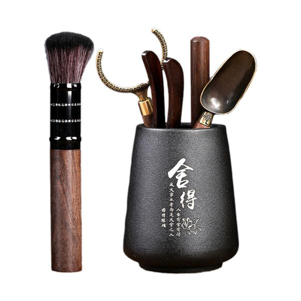 中国カンフーティーポットセット茶アート器具ポータブル茶器セットギフト用スタイル D