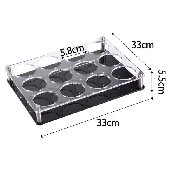 ガラス カップ トレイ ラック ラウンド ホール グラス ホルダー 展示会 パントリー パーティー 12ホール ブラック ビール