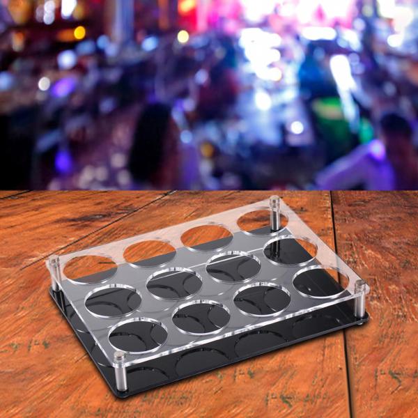 ガラス カップ トレイ ラック ラウンド ホール グラス ホルダー 展示会 パントリー パーティー 12ホール ブラック ビール