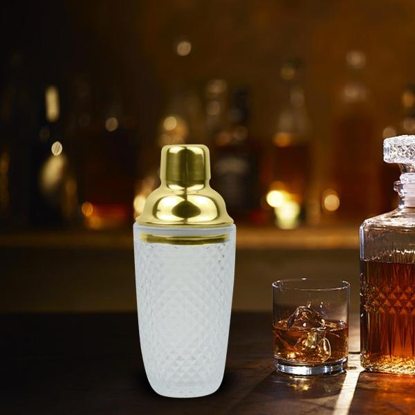 カクテル シェイカー 350ml ミキサー マティーニ シェイカー Kithen ダイニング ドリンク クリスマス ゴールデン