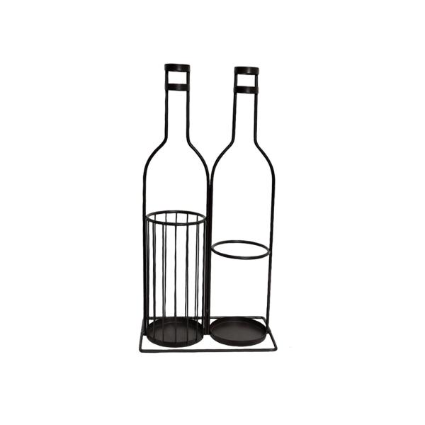 カウンターキッチンホーム用ワイングラスホルダーカウンタートップボトルディスプレイラック｜stk-shop｜02