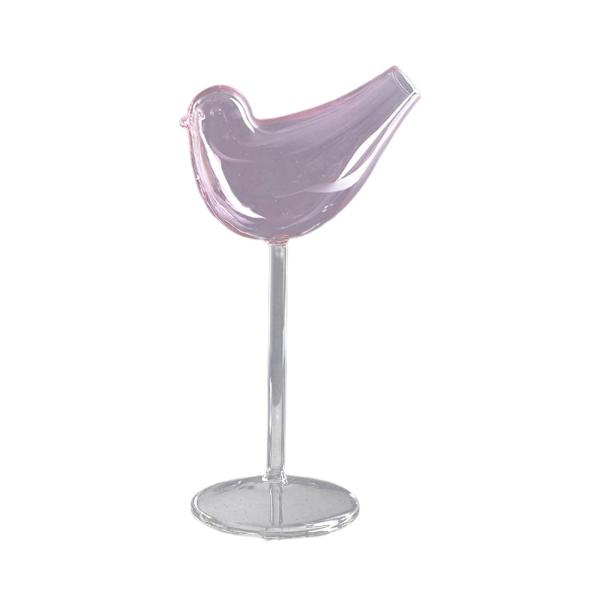 カクテル グラス ドリンク カップ ロング ステム バード ドリンクウェア 301ml-400ml ユニーク ピンク ドリンク カップ ガラ