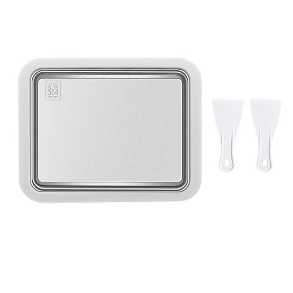 アイスクリームメーカー 電気不要 保冷 304ステンレス鋼 ヘラ2つ付き