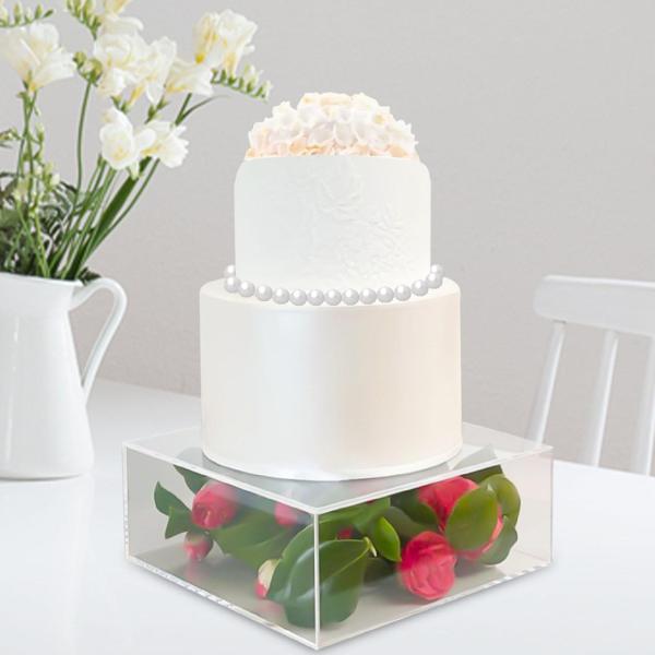 充填可能ケーキスタンド透明ケーキ層ラウンドシリンダーディスプレイライザーDIYケーキツールディスプレイライザーディスプレイスタンド結婚式イー｜stk-shop｜02