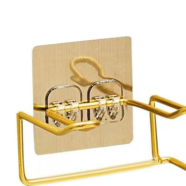 ヘアツールオーガナイザー省スペースヘアドライヤーホルダー理容室バスルームホテルゴールド