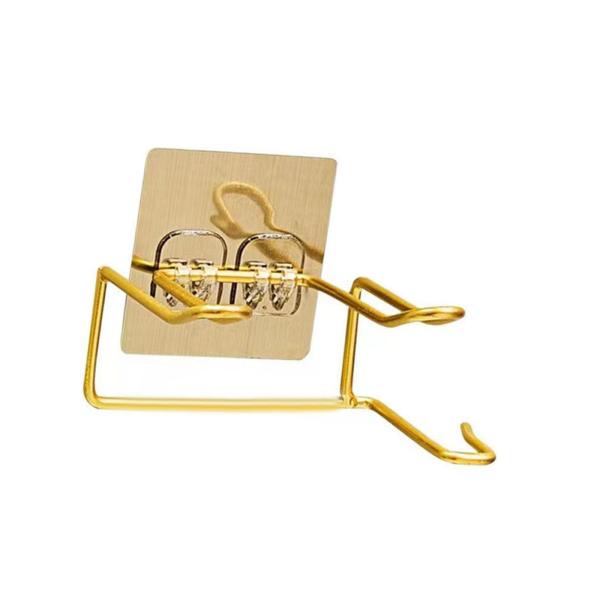 ヘアツールオーガナイザー省スペースヘアドライヤーホルダー理容室バスルームホテルゴールド