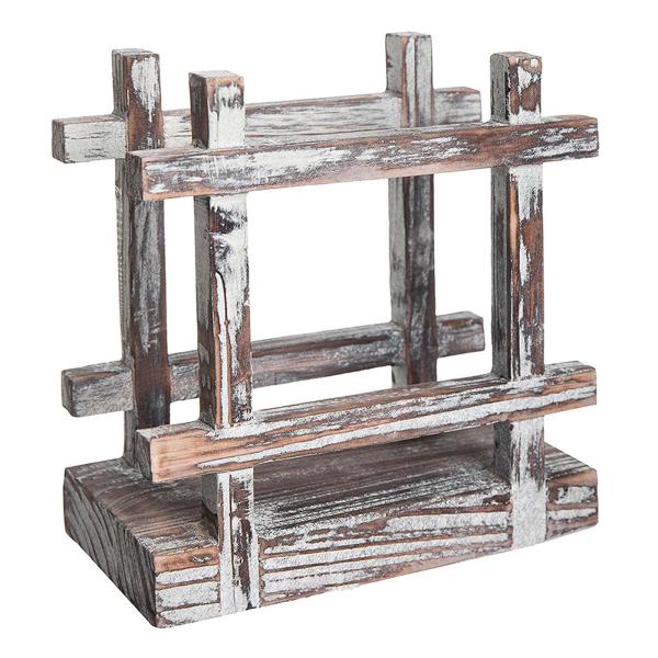 直立ナプキンホルダー、ダイニングテーブルペーパーナプキンディスペンサースタンド、クロスコーナーティッシュホルダー、家庭用素朴なトーチウッドナ