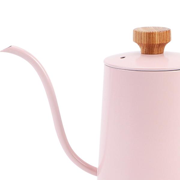 蓋付きコーヒーティーポット 350ml 注ぎケトル キャンプ用 バリスタ ギフト ピンク