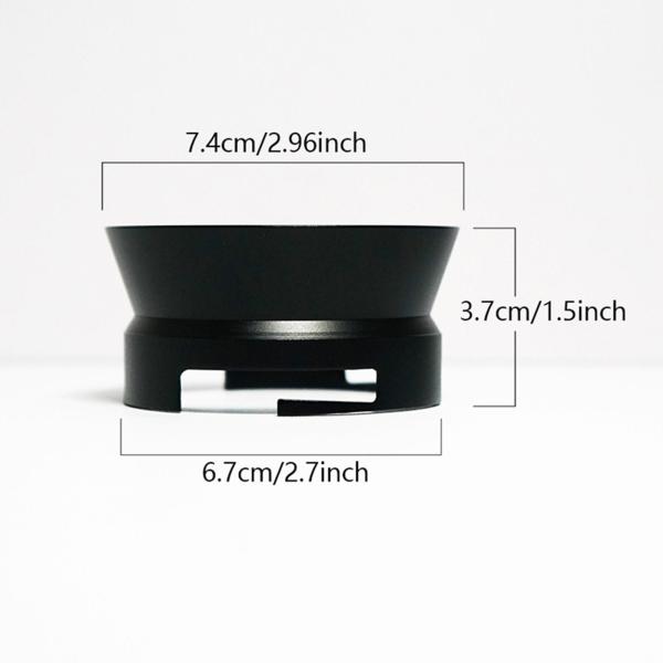 コーヒー分注リング エスプレッソ分注漏斗、タンパーツール、回転してロック、キッチン交換用ハンズフリー分注漏斗 54mmハンドル用 再利用可能