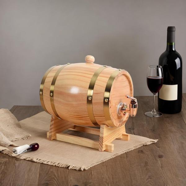 木製ワイン樽アクセサリー ウイスキー樽ディスペンサー カクテル ビール ワイン用 1L