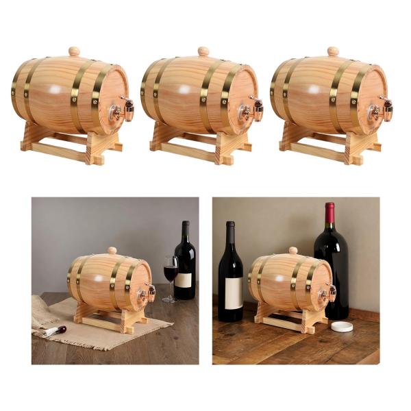 木製ワイン樽アクセサリー ウイスキー樽ディスペンサー カクテル ビール ワイン用 1L