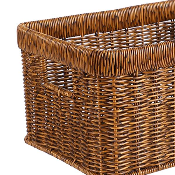 収納織バスケット手作り織オーガナイザー棚家庭用カウンタートップ 35 センチメートル x 24 センチメートル x 18 センチメートル