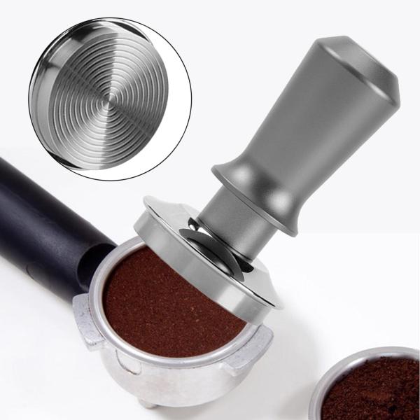 エスプレッソ プレッシャー タンパー フラット ベース ポルタフィルター バリスタ マシン用 51mm グレー