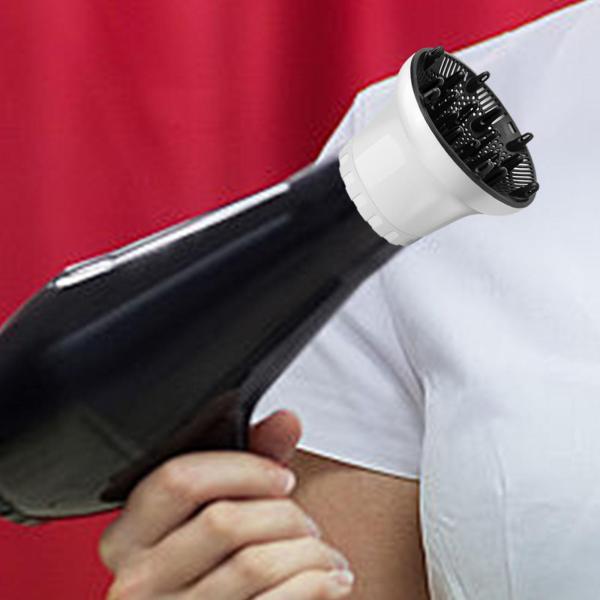 ヘアドライヤーディフューザーポータブルハニカム軽量回転バックル女性用ホワイト