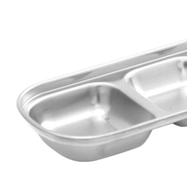 ソース皿 韓国バーベキュー  キッチン 寿司 砂糖 ステンレス鋼 26.5x8x2.3cm