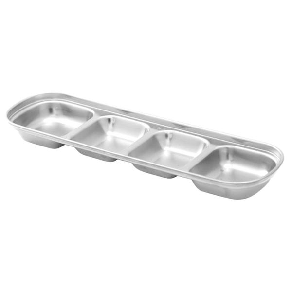ソース皿 韓国バーベキュー  キッチン 寿司 砂糖 ステンレス鋼 26.5x8x2.3cm