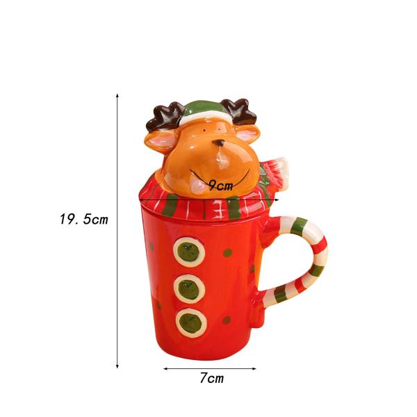 かわいいセラミックマグ クリスマスコーヒーマグ テーブルセンターピース用 クリスマスギフト クリスマスヘラジカ