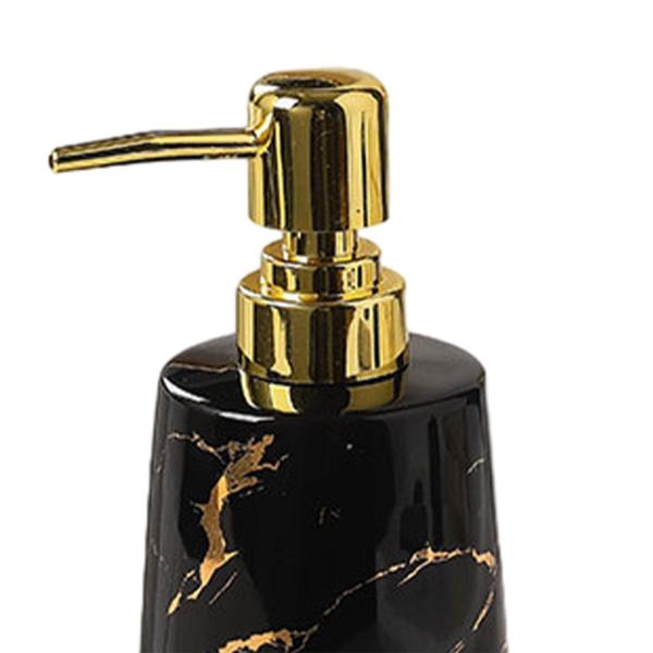 ポンプ ソープ ディスペンサー 500ml/17oz 丈夫なセラミック キッチン ランドリー カウンタートップ用 ブラック