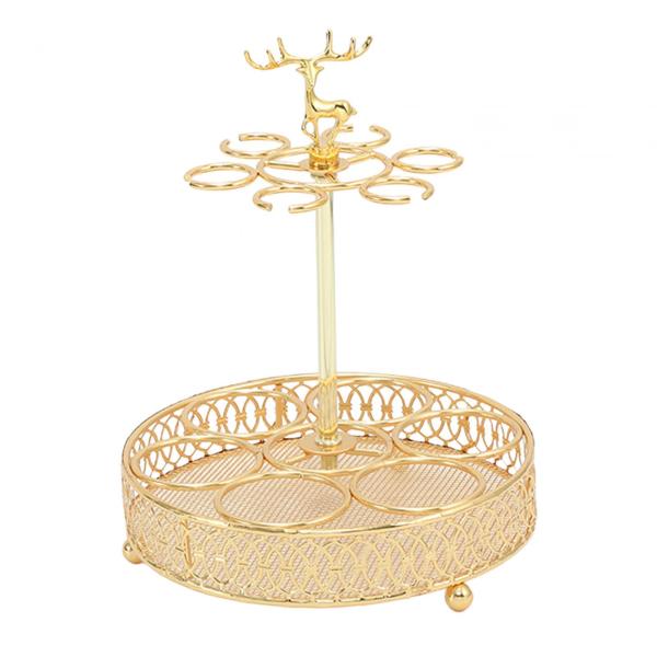 ガラスカップトレイラック頑丈で実用的なヘビーベースビールグラスホルダーコーヒーラウンド用