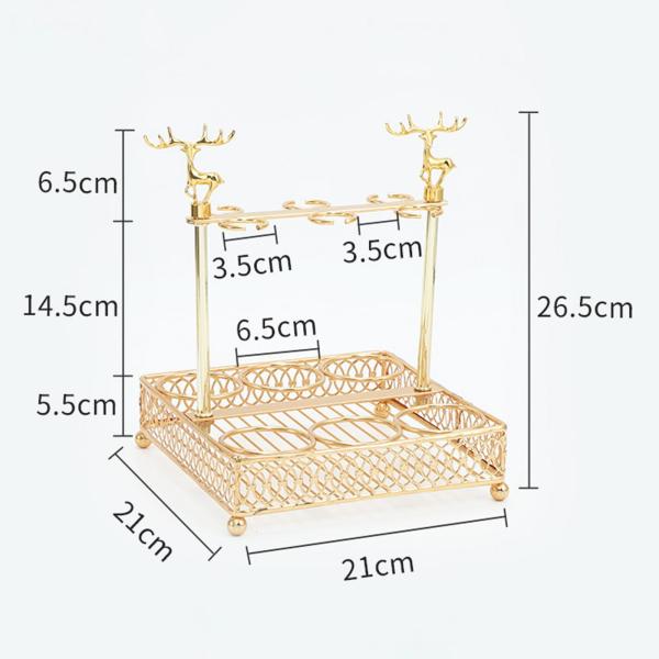 ガラスカップトレイラック頑丈で実用的なヘビーベースビールグラスホルダーコーヒースクエア用