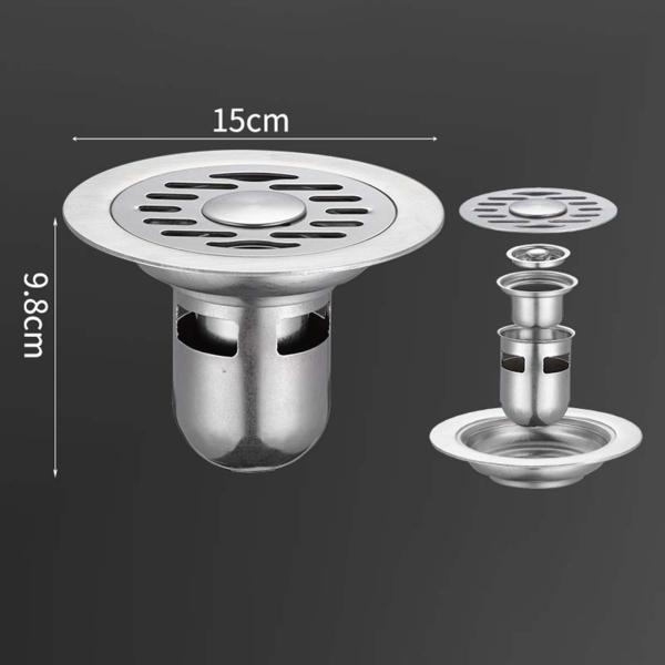 床排水 15 センチメートルプールメイン排水地下室浴槽地面バスルームシャワー 15x9.8 センチメートルダブル