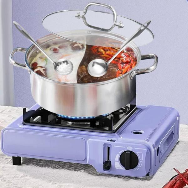 しゃぶしゃぶ鍋 蓋付き キッチン用品 調理器具 パーティー レストラン 家庭用 32cm