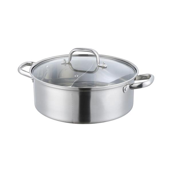 しゃぶしゃぶ鍋 蓋付き キッチン用品 調理器具 パーティー レストラン 家庭用 32cm