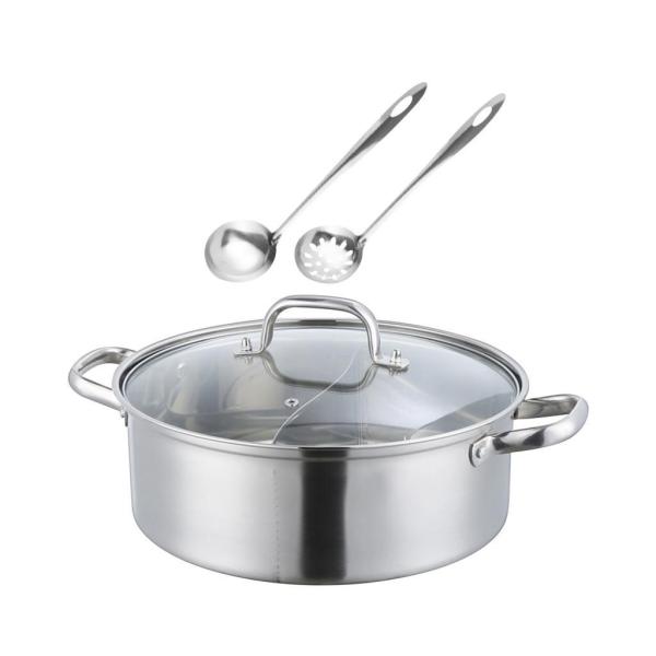 しゃぶしゃぶ鍋 蓋付き キッチン用品 調理器具 パーティー レストラン 家庭用 32cm