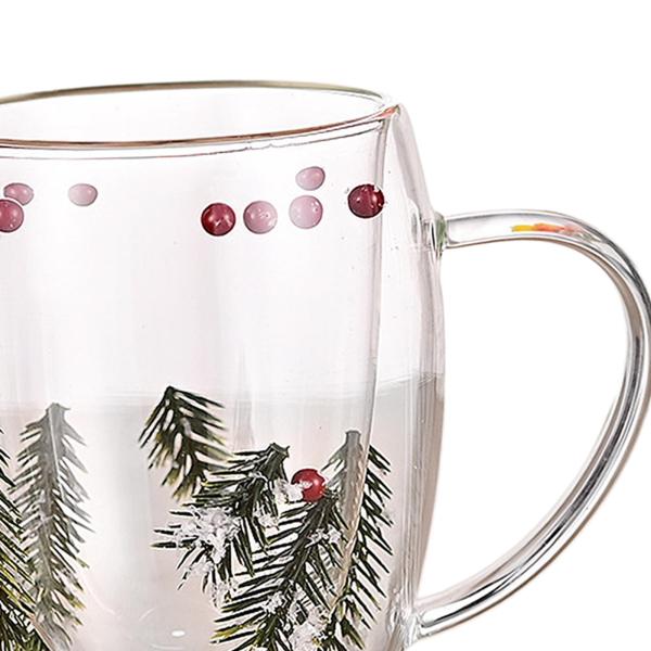 クリスマスガラスコーヒーマグ水カップ 350 ミリリットルホットまたはコールドドリンク茶装飾エスプレッソカップコーヒーミルクマグ誕生日ギフト