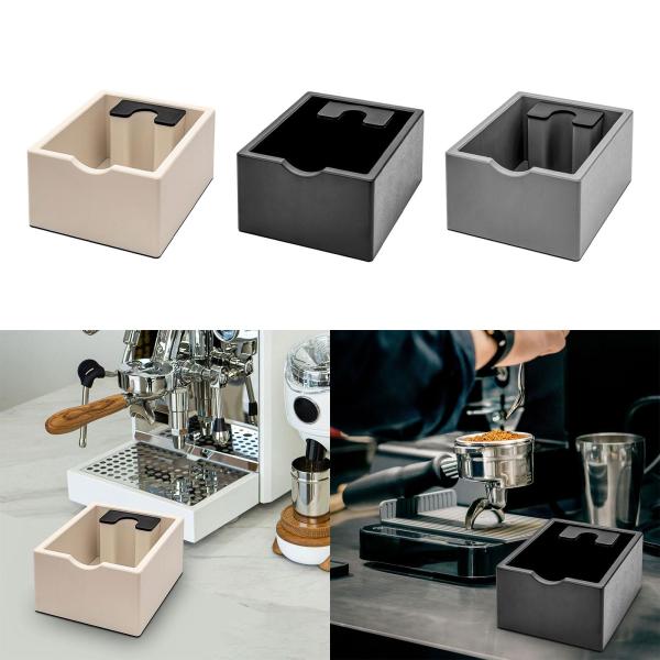 コーヒーノックボックス コーヒーグラウンドキッチン用 吸収性耐久性ノックコンテナ ホワイト