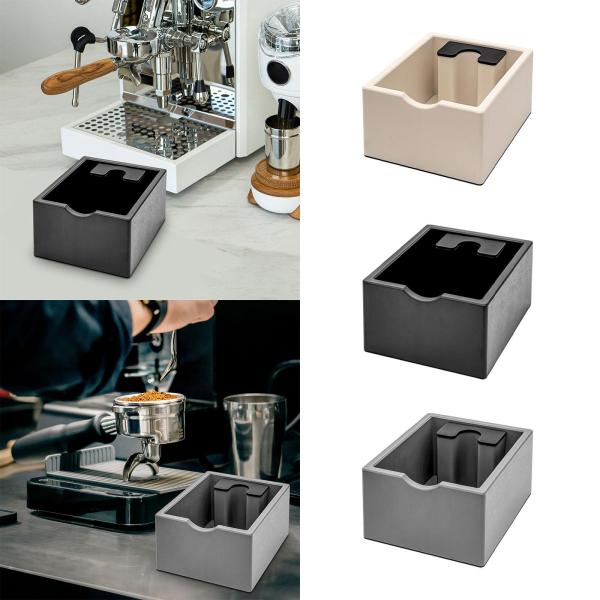 コーヒーノックボックス コーヒーグラウンドキッチン用 吸収性耐久性ノックコンテナ ホワイト