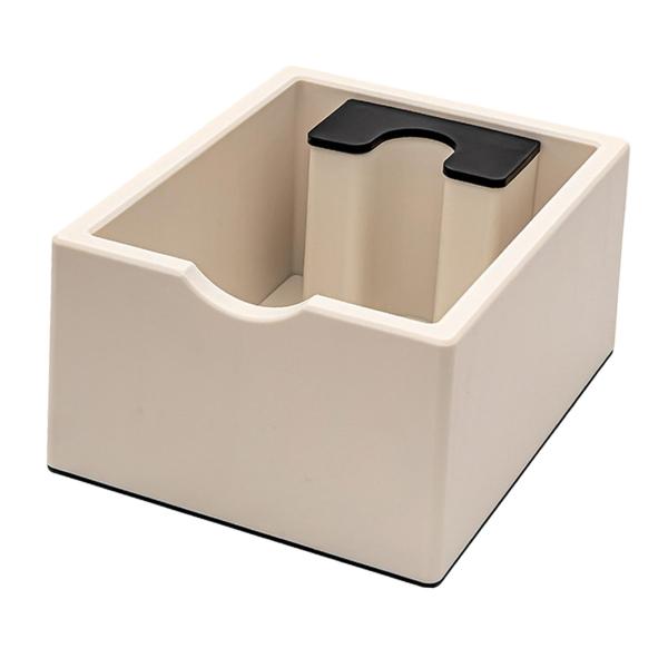 コーヒーノックボックス コーヒーグラウンドキッチン用 吸収性耐久性ノックコンテナ ホワイト