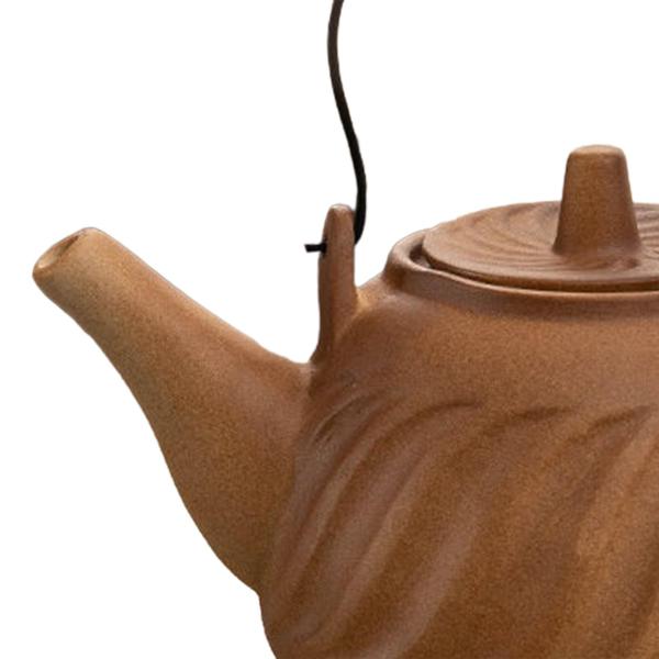 日本茶ケトル セラミック ティーポット 蓋付き 沸騰したお湯 インフューザー付き ティーケトル コンロトップ 磁器 家庭用 BBQ キャンプ