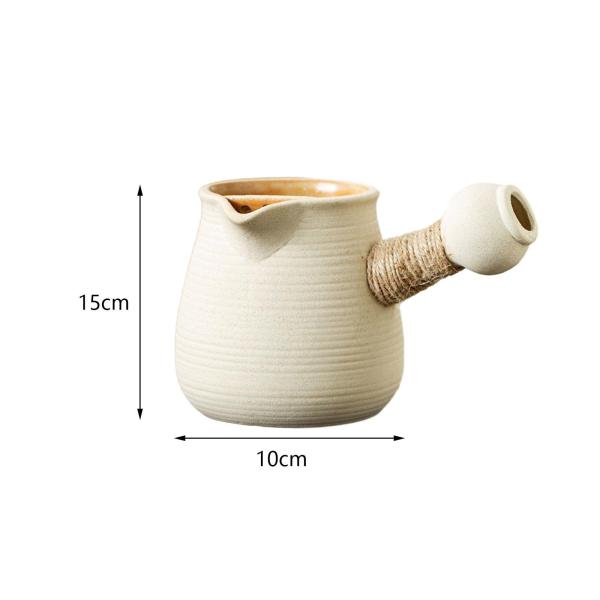 磁器ティーポット素朴な火傷防止ハンドル付き屋外ハイキングティーハウス用 380ml
