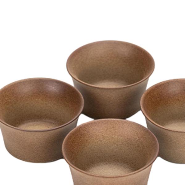 4x 中国茶カップセットハンドルレス 50 ミリリットルカンフーティーカップマグ大人男性女性カプチーノ抹茶コーヒーショップ緑茶