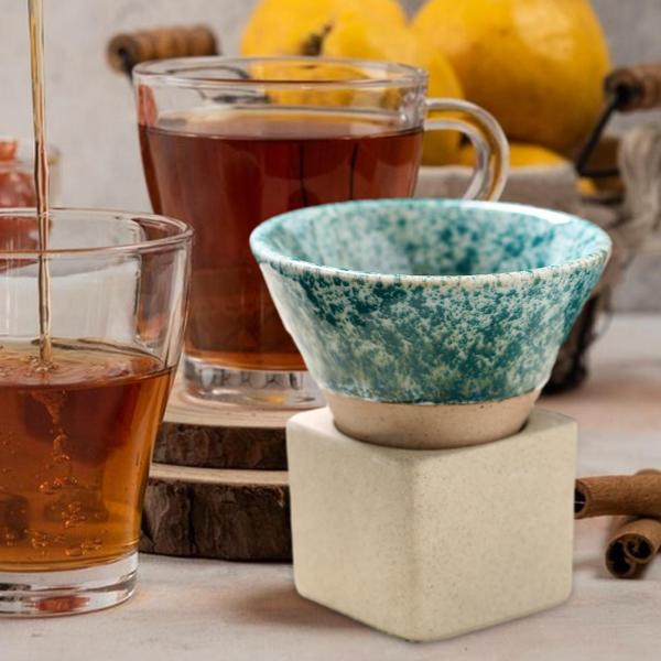 3.5オンス陶器ティーカップノベルティコーヒーマグ屋内屋外ホームグッズグリーン