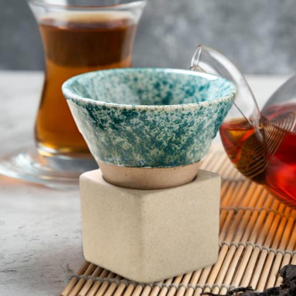 3.5オンス陶器ティーカップノベルティコーヒーマグ屋内屋外ホームグッズグリーン