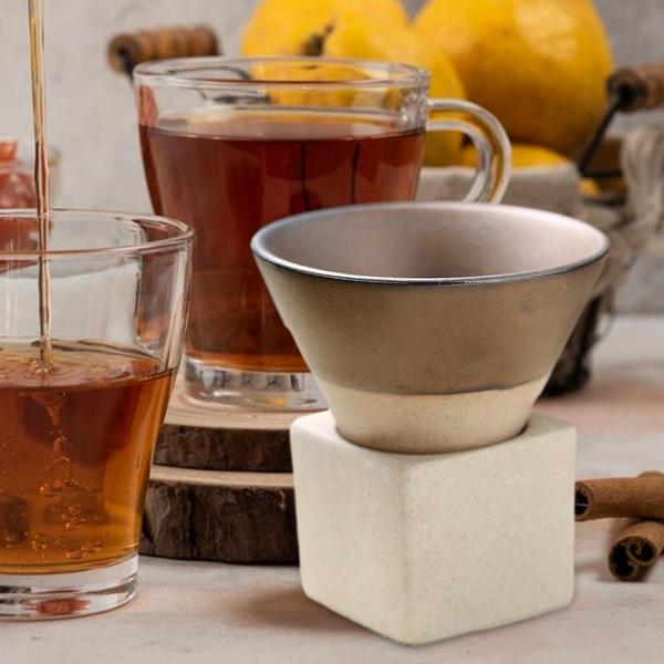 3.5オンス陶器ティーカップノベルティコーヒーマグ屋内屋外ホームグッズブラウン