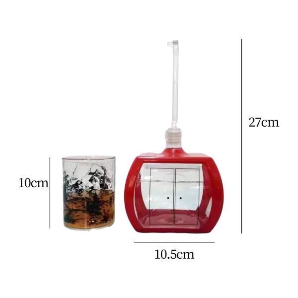 ワインデカンタ ワインセパレーター ドリンクウェア 2カップ (1000ml) ワインセット ガラス工芸品 クリアギフト ウイスキーデカンタ