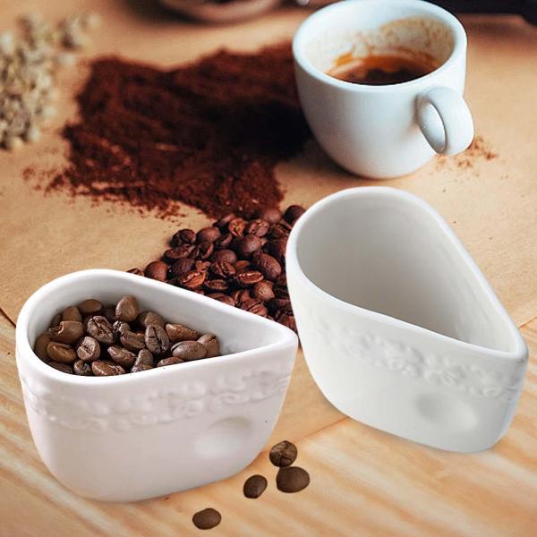 2 個のコーヒー豆計量ボウル計量コーヒー豆コンテナサンプルディスプレイボウルコーヒーショップレストラン用投与容器