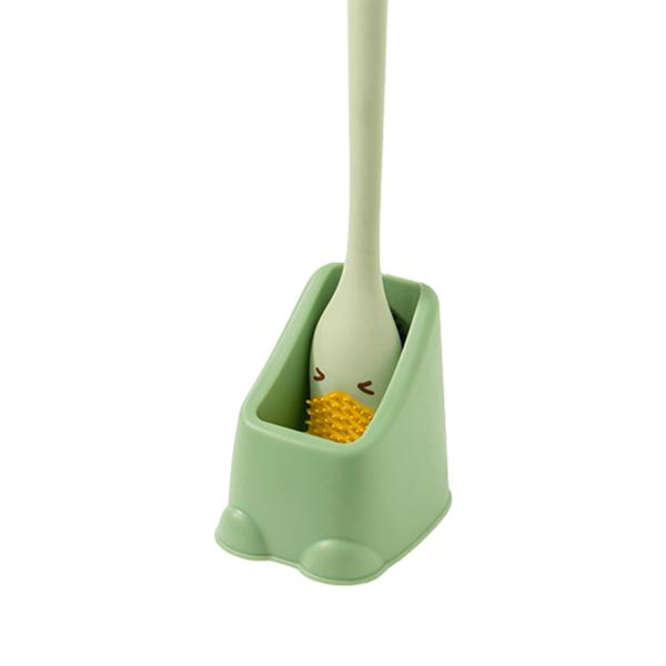 便器洗浄ブラシとホルダーポータブル家庭用トイレバスルームグリーン
