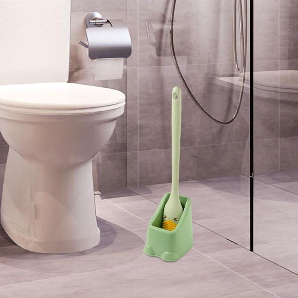 便器洗浄ブラシとホルダーポータブル家庭用トイレバスルームグリーン