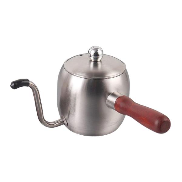ポアオーバーコーヒーケトル 500ml グースネックケトル ホームキッチン用 バリスタ ギフト シルバー