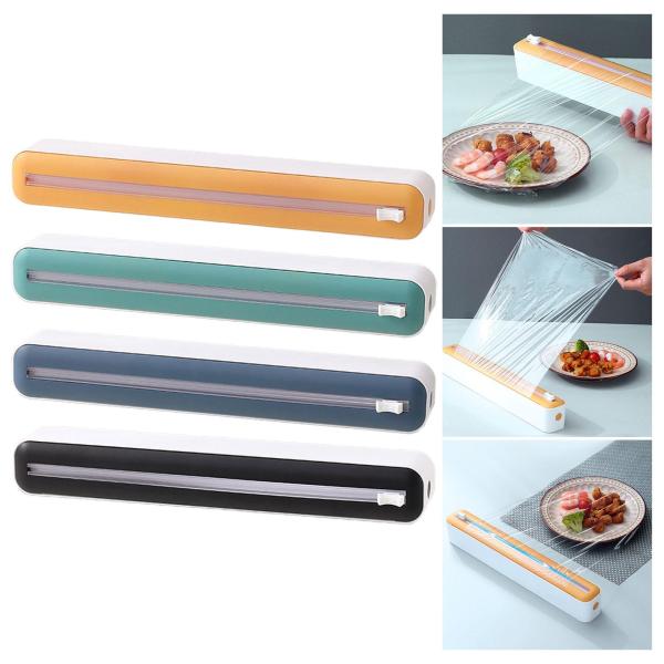 しがみつきフィルムラップディスペンサー家庭用食品ラップカッターアルミホイルディスペンサーイエローホワイト
