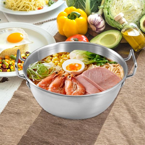 麺調理ポットミルクポット小さなラーメンポット RV 旅行ストーブトップキャンプ 16 センチメートルアージェント